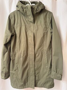 Green Hooded Rain Jacket